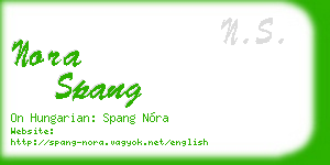 nora spang business card